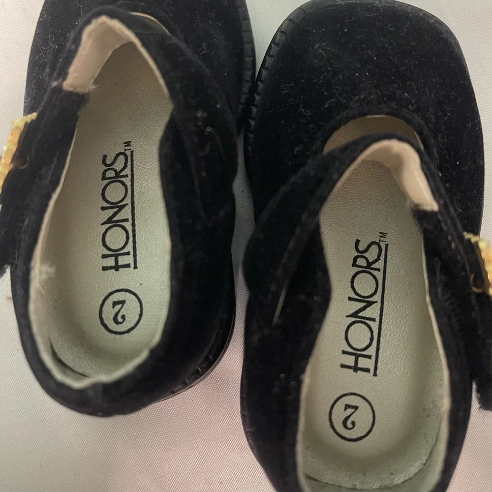 Girls Black Casual Shoes‎ Honor Size Infant 2
